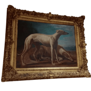 Dipinto Inglese epoca prima metà del XIX secolo,olio su tela, cornice coeva, dim165x135